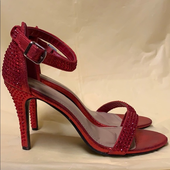 red sparkly stilettos